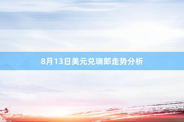 8月13日美元兑瑞郎走势分析