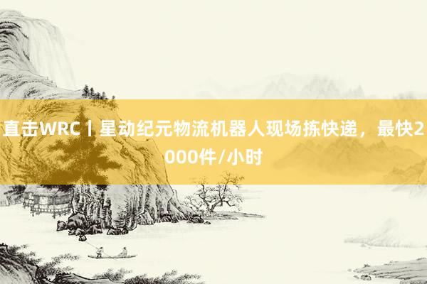 直击WRC丨星动纪元物流机器人现场拣快递，最快2000件/小时