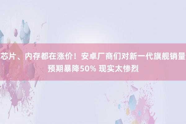 芯片、内存都在涨价！安卓厂商们对新一代旗舰销量预期暴降50% 现实太惨烈