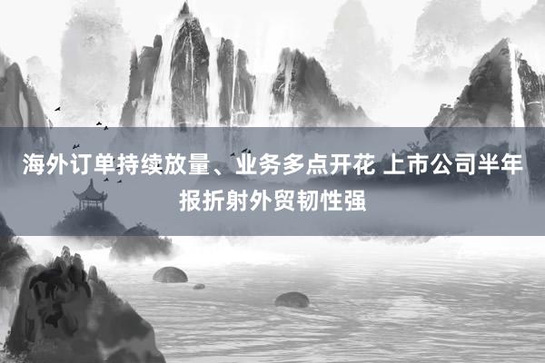 海外订单持续放量、业务多点开花 上市公司半年报折射外贸韧性强