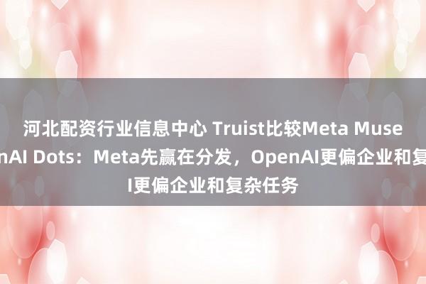 河北配资行业信息中心 Truist比较Meta Muse与OpenAI Dots：Meta先赢在分发，OpenAI更偏企业和复杂任务